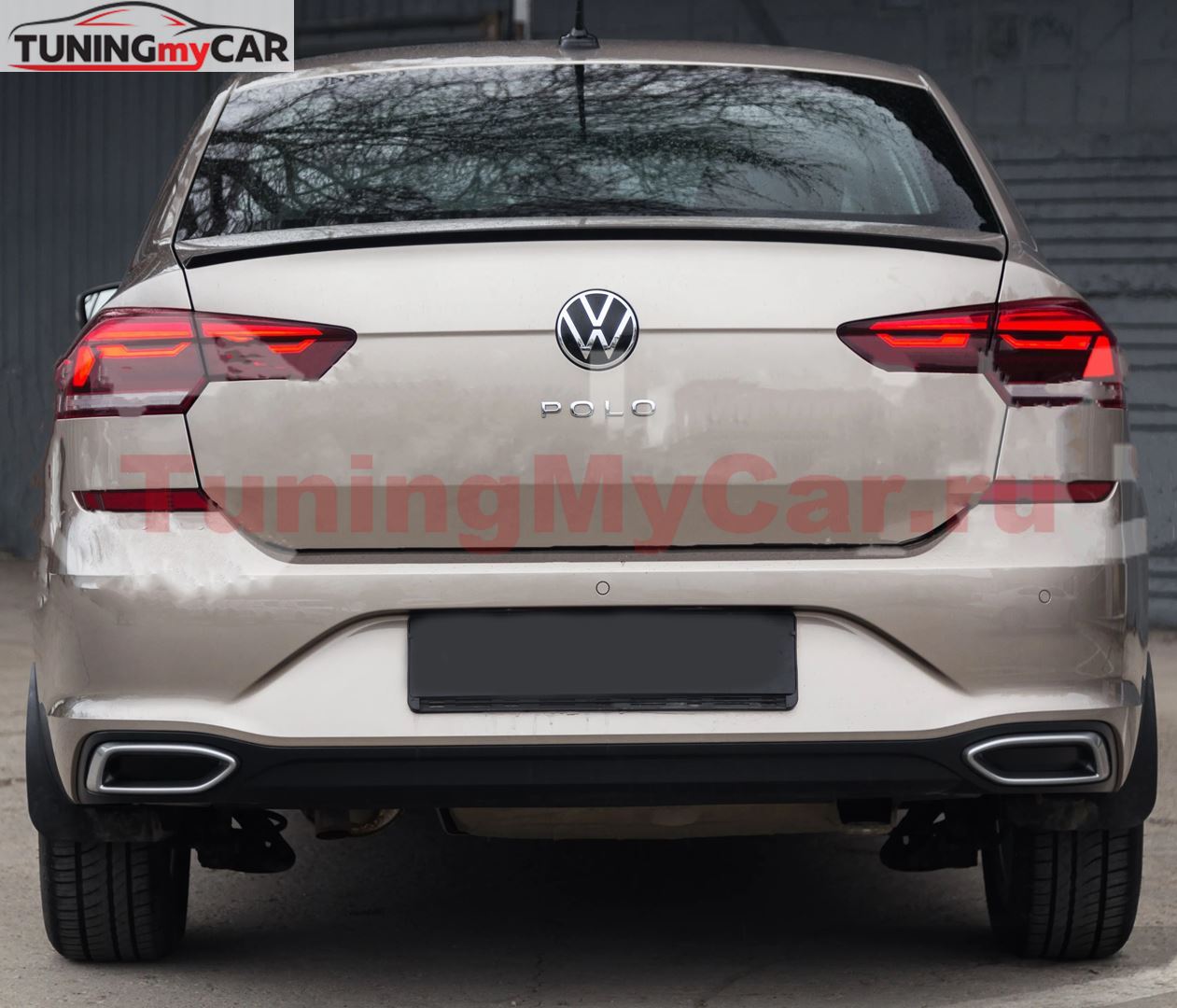 Лип спойлер для VW Polo liftback 2020-
