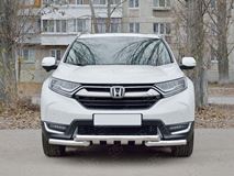  Защита переднего бампера d63 дуга-d63 Уголки+клыки  для Honda CR-V 2017-2020 