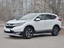 Защита переднего бампера d63 секции-d42 дуга для  Honda CR-V 2017-2020 