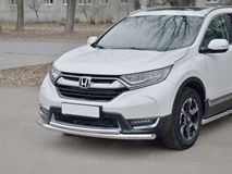 Защита переднего бампера d63 секции-d42 дуга для  Honda CR-V 2017-2020 