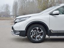 Защита переднего бампера d63 секции-d42 дуга для  Honda CR-V 2017-2020 