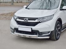 Защита переднего бампера d63 секции-d63 секции с декором для  Honda CR-V 2017-2020 