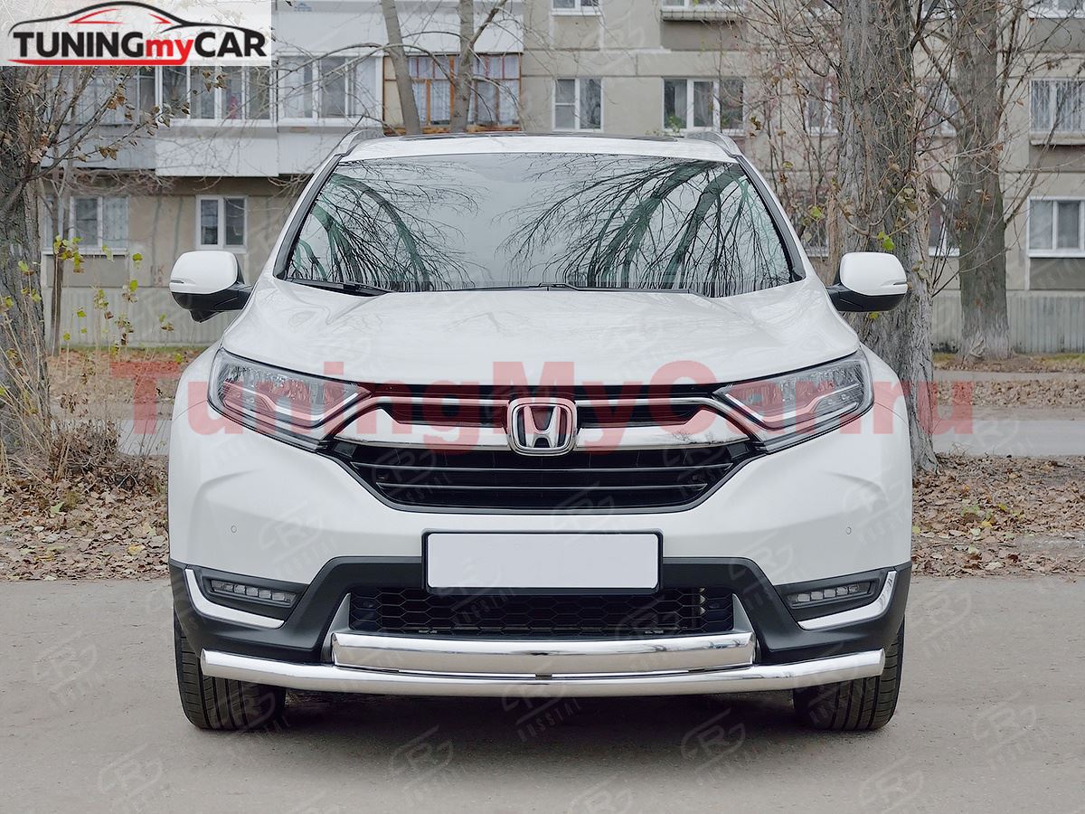 Защита переднего бампера d63 секции-d75х42 дуга HCRZ-002828 для Honda CR-V 2017-2020
