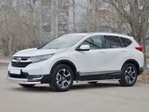 Защита переднего бампера d63 секции-d75х42 дуга HCRZ-002828 для Honda CR-V 2017-2020 