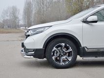 Защита переднего бампера d63 секции-d75х42 дуга HCRZ-002828 для Honda CR-V 2017-2020 