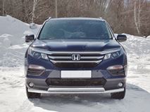 Защита переднего бампера d63 секции-d75х42 дуга для  Honda Pilot 2016-2018