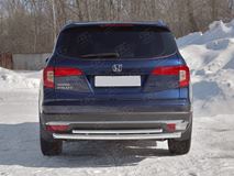 Защита заднего бампера d63 дуга-d42 дуга для  Honda Pilot 2016-2018