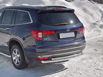 Защита заднего бампера d63 дуга-d42 дуга для  Honda Pilot 2016-2018