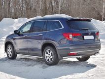 Защита заднего бампера уголки d63 секции для Honda Pilot 2016-2018