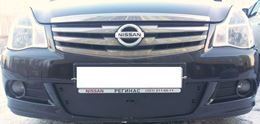 Зимняя заглушка решетки переднего бампера Nissan Almera 2014-