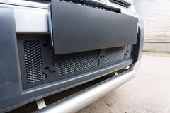 Защитная сетка переднего бампера для Mitsubishi Pajero IV 2006-2011