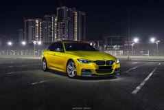 Сплиттер переднего М-бампера для BMW 3-series. Черный матовый