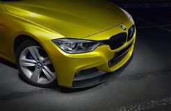 Сплиттер переднего М-бампера для BMW 3-series. Черный матовый