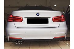 Диффузор заднего бампера для BMW 3-series 2011-2019 черный глянцевый