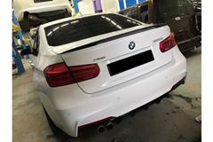 Диффузор заднего бампера для BMW 3-series 2011-2019 черный глянцевый