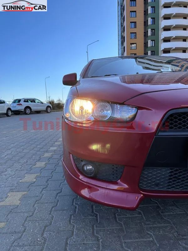 КЛЫКИ на передний бампер для Mitsubishi Lancer X 2007-2010