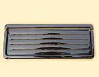 Решетка радиатора широкие полосы, черная, лак для LADA (ВАЗ) 2107