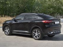 Защита заднего бампера d63 дуга-d42 дуга black для Haval F7X 1.5 4WD 2019-2022 