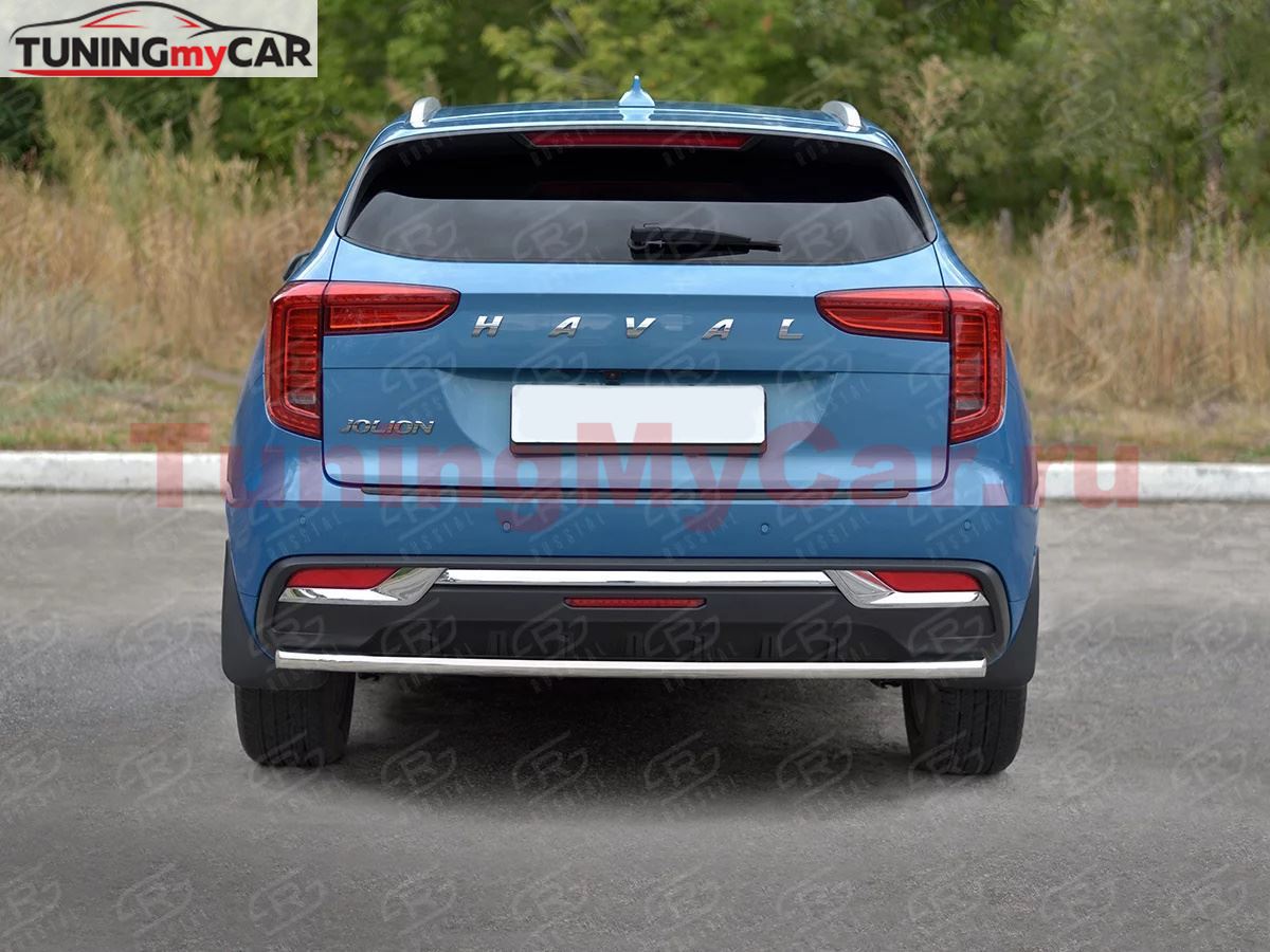 Защита заднего бампера d42 секции для Haval Jolion 1.5 2WD 2021-