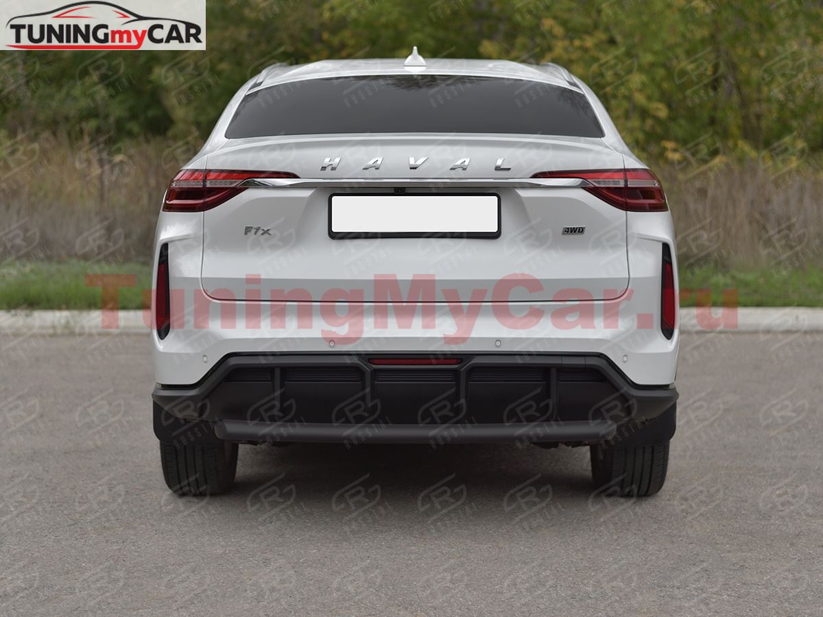 Защита заднего бампера d63 дуга black для Haval F7X 4WD 2022-