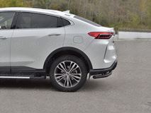 Защита заднего бампера d63 секции black для Haval F7X 4WD 2022- 