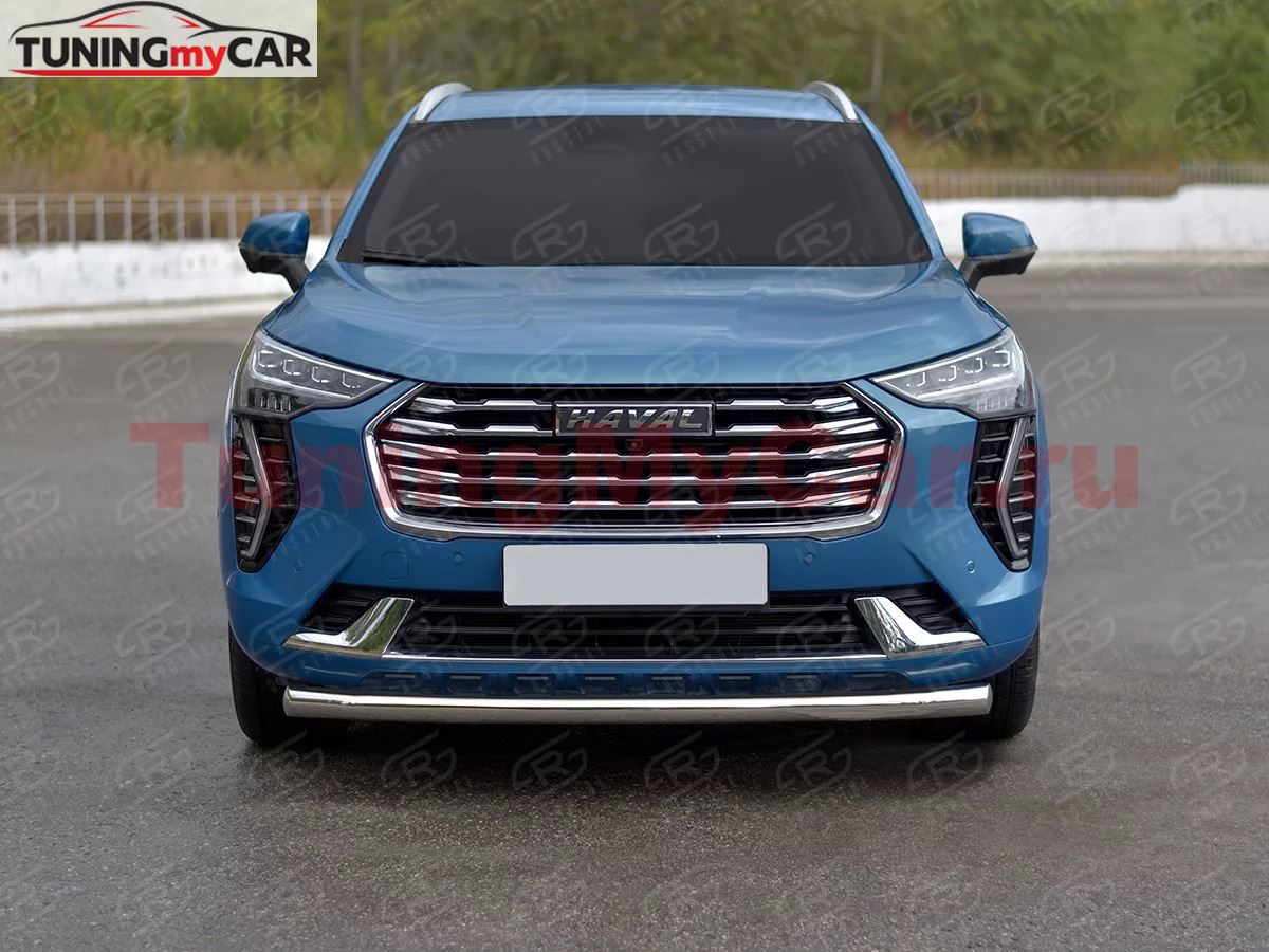 Защита переднего бампера d63 секции (кроме COMFORT) для Haval Jolion 1.5 2WD 2021-