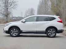 Пороги труба 120х60 овал с проступью для HONDA CR-V 2017-2020 