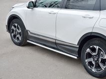 Пороги труба 120х60 овал с проступью для HONDA CR-V 2017-2020 