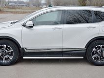 Пороги труба d63 (вариант 2) для HONDA CR-V 2017-2020 