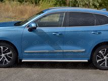 Пороги труба d63 (вариант 1) для Haval Jolion 1.5 2WD 2021- 