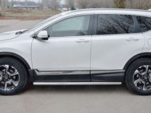 Пороги труба d63 (вариант 3) для HONDA CR-V 2017-2020