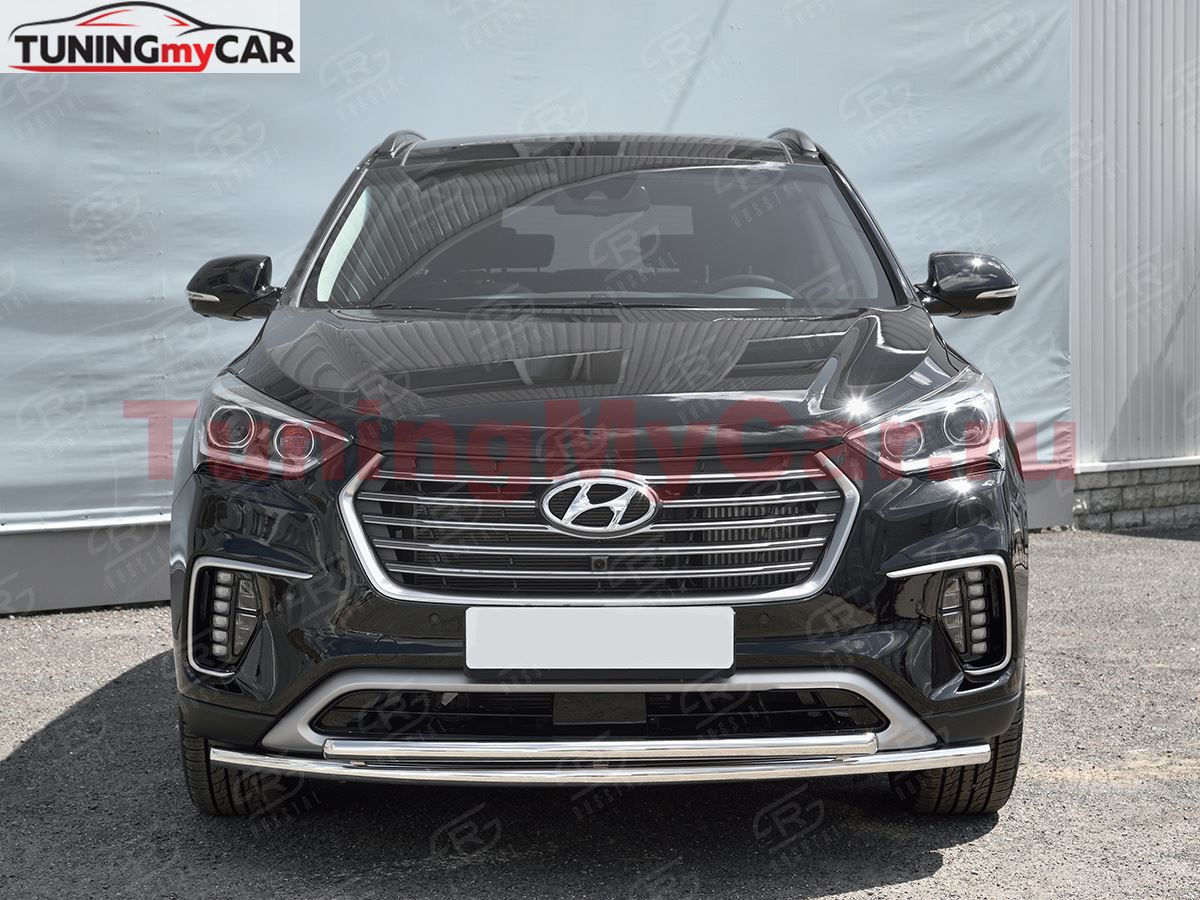 Защита переднего бампера d42 дуга-d42 дуга для Hyundai Santa FE GRAND 2016-2018
