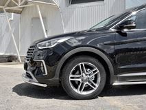 Защита переднего бампера d42 дуга-d42 дуга для Hyundai Santa FE GRAND 2016-2018 