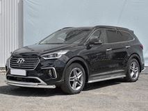 Защита переднего бампера d63 дуга-d42 дуга для Hyundai Santa FE GRAND 2016-2018 