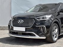 Защита переднего бампера d63 секции для Hyundai Santa FE GRAND 2016-2018 