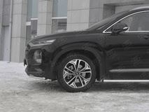 Защита переднего бампера d42 секции для Hyundai Santa FE 2018-2020 