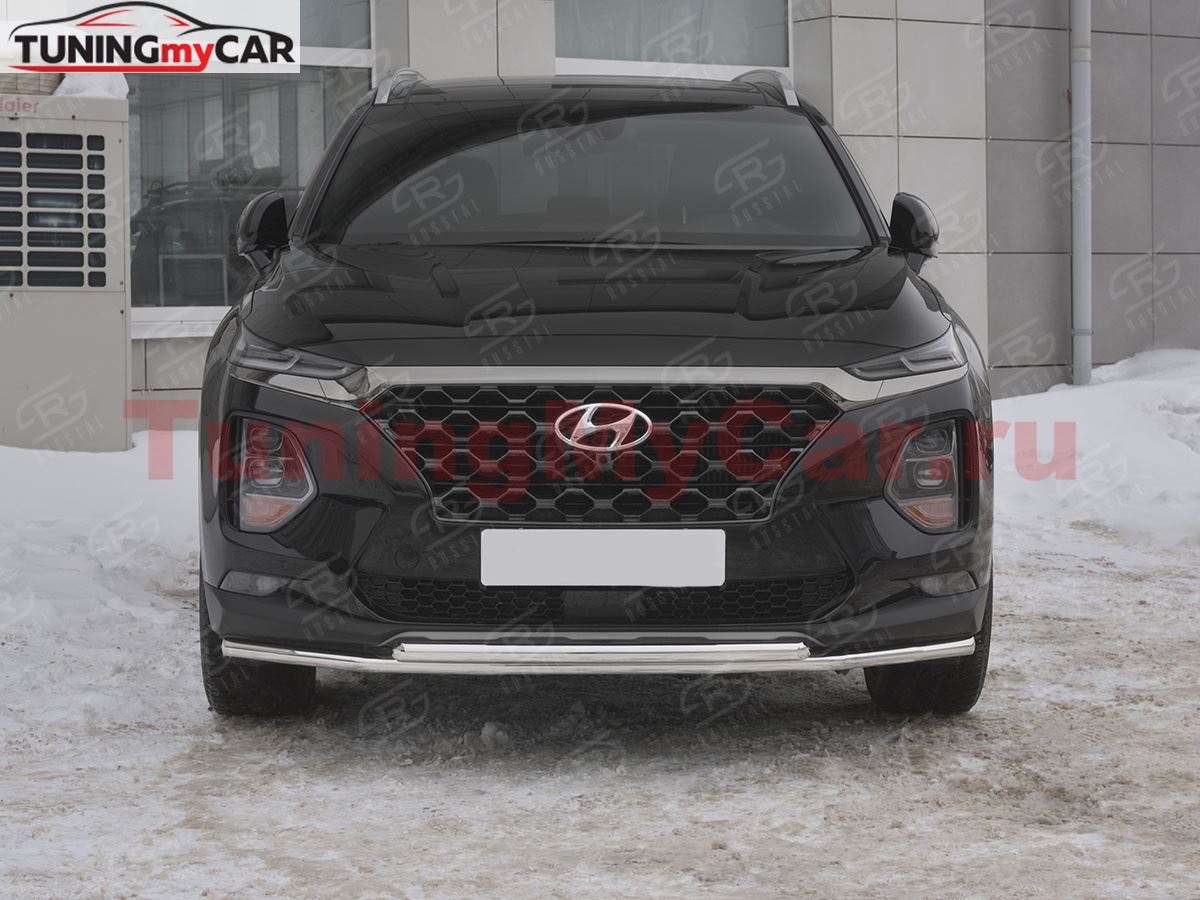 Защита переднего бампера d42 секции-d42 дуга для Hyundai Santa FE 2018-2020