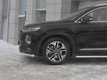 Защита переднего бампера d63 секции для Hyundai Santa FE 2018-2020 