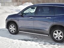 Пороги труба 120х60 овал с проступью для HONDA CR-V 2016-2018