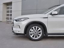 Защита переднего бампера d75х42 дуга для INFINITI QX50 2018-