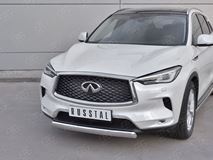Защита переднего бампера d75х42 дуга для INFINITI QX50 2018-