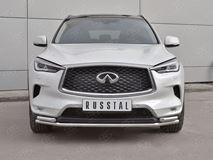 Защита переднего бампера d42 секции-d42х2 дуга INFINITI QX50 2018- 