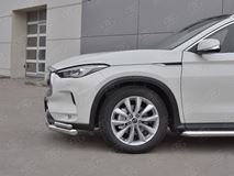 Защита переднего бампера d63 секции-d42х2 дуга для INFINITI QX50 2018-
