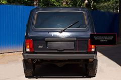 Защитная накладка нижней части крышки багажника со скотчем для Lada (ВАЗ) Нива 2121, 21213, 21214, 2131, Нива Urban 2019-