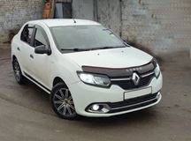 Накладки на передние фары (реснички) Renault Sandero II 2014-2018 (дорестайлинг), Sandero Stepway II 2014-2018 (дорестайлинг), Renault Logan II 2014-2018 (дорестайлинг)