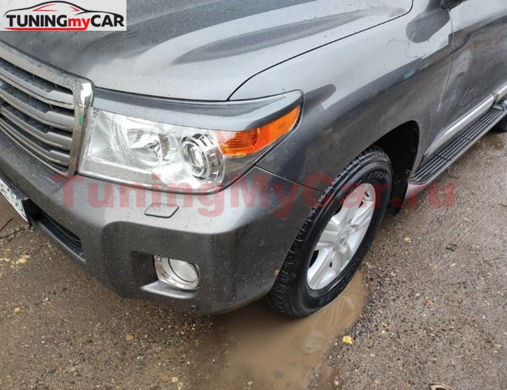 Накладки на фары (реснички) для Toyota Land Cruiser 200 2012-2015