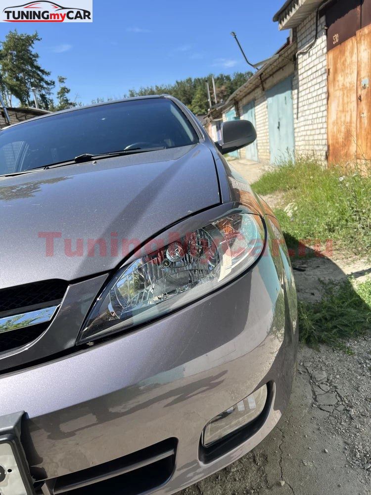 Накладки на фары (реснички) для Chevrolet Lacetti 2004-2013 (хетчбек)